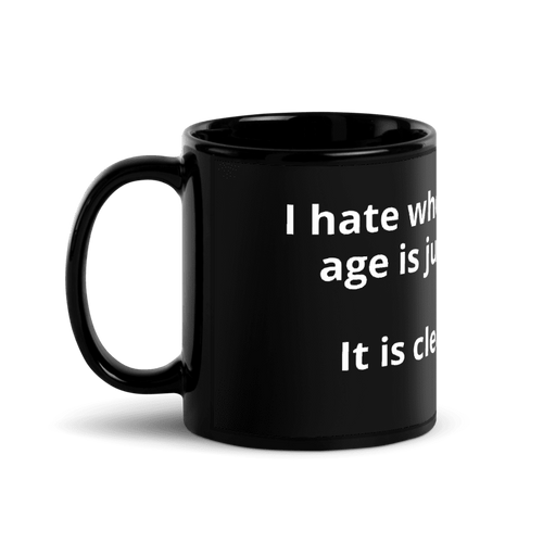 Age is a Word Black Mug